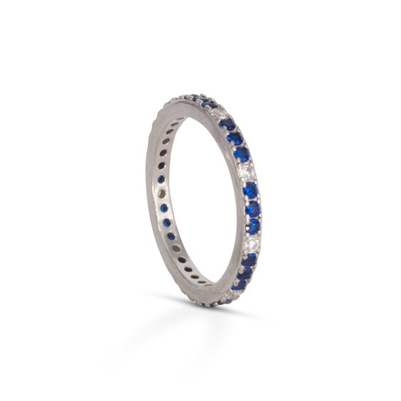 Anello Dilvdò Donna Eternity in Argento Zircone ANLVBBLALT-12 - ANLVBBLALT-12